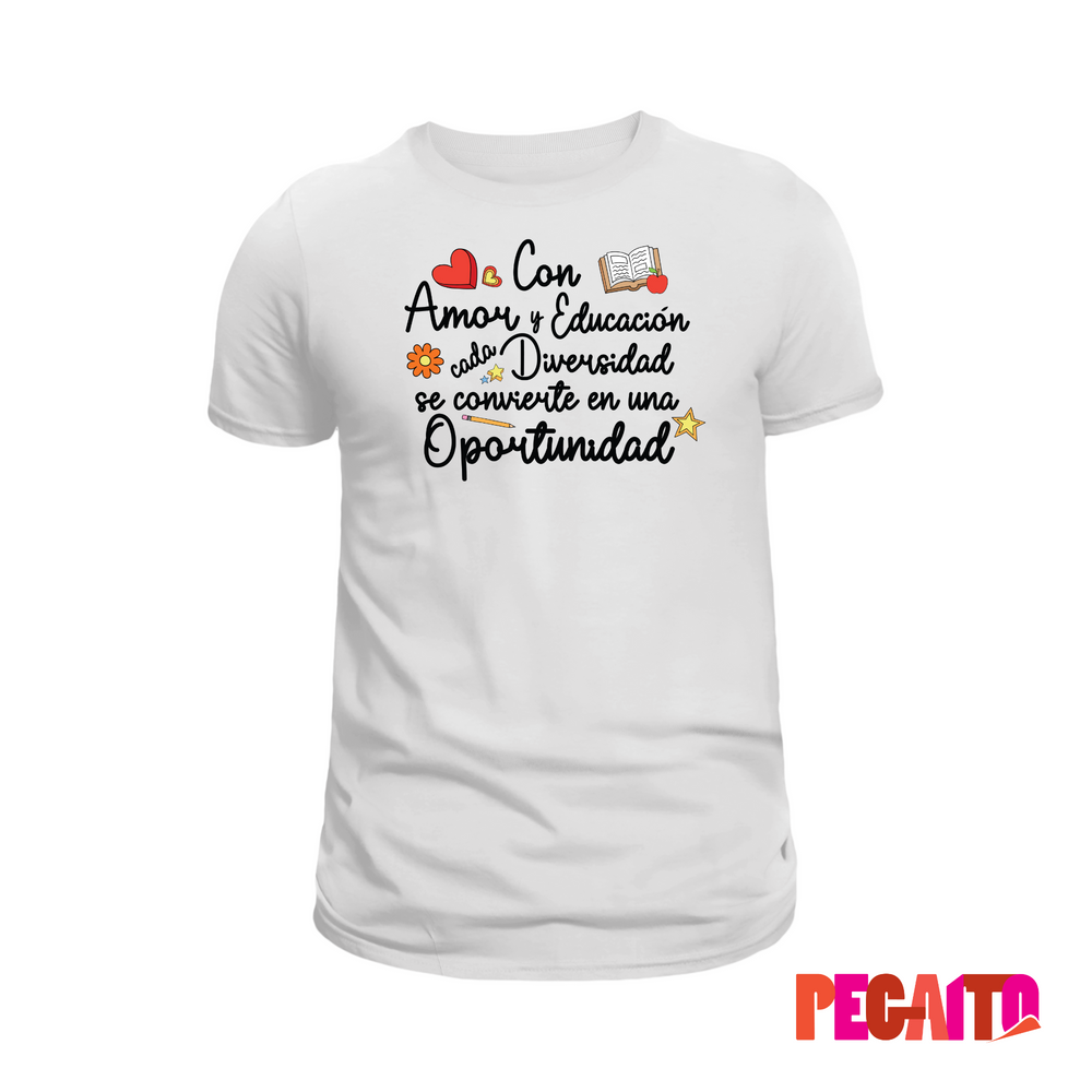 T shirt Lema Educación Especial 2023