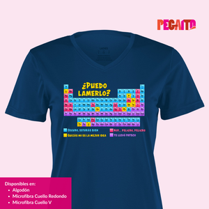 T Shirt ¿Puedo lamerlo? Tabla periódica de elementos