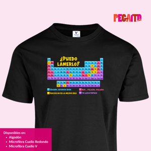 T Shirt ¿Puedo lamerlo? Tabla periódica de elementos