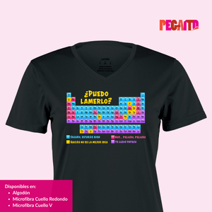 T Shirt ¿Puedo lamerlo? Tabla periódica de elementos