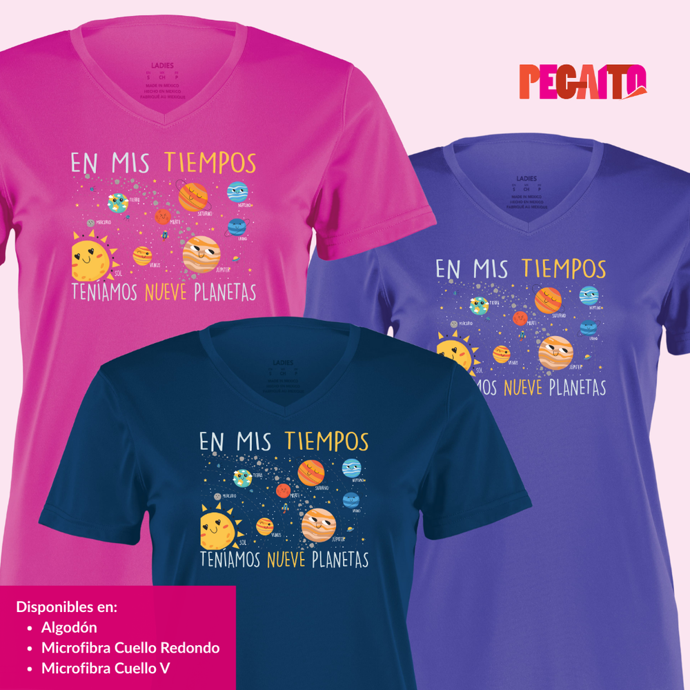 T Shirt En mis tiempos teníamos 9 planetas