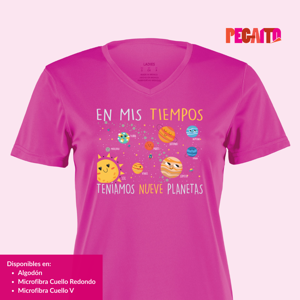 T Shirt En mis tiempos teníamos 9 planetas