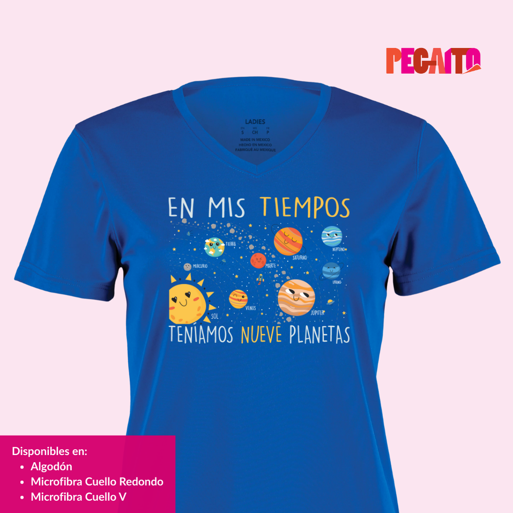 T Shirt En mis tiempos teníamos 9 planetas